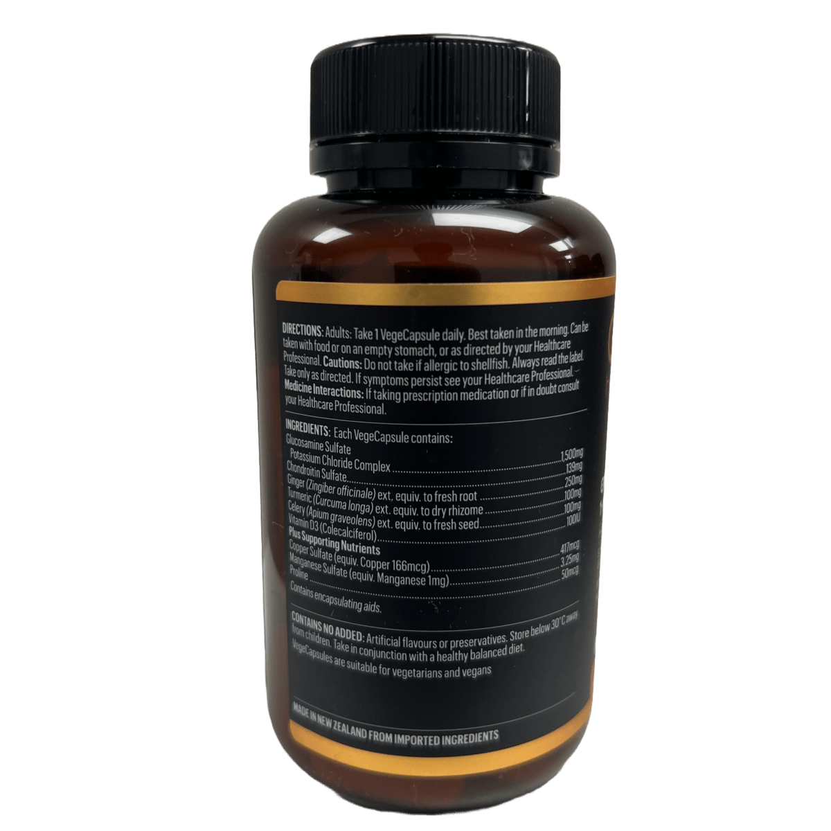 Go Healthy Glucosamine 1-a-day supplement facts – high-strength joint support made in New Zealand