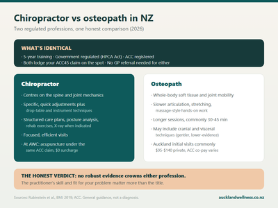 Chiropractor vs Osteopath in NZ: Which Should You See? (2026)