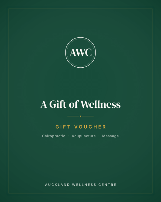Auckland Wellness Centre gift voucher, chiropractic, acupuncture and massage, North Shore Auckland