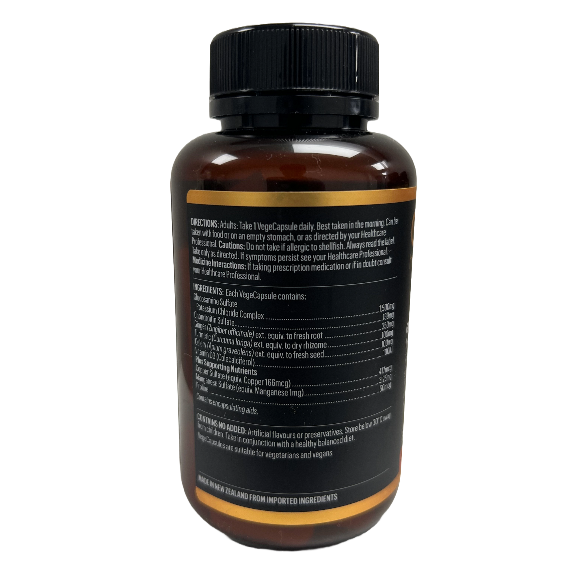 Go Healthy Glucosamine 1-a-day supplement facts – high-strength joint support made in New Zealand